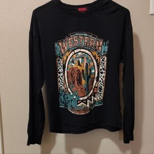 Women's Western Graphic Long Sleeve Shirt